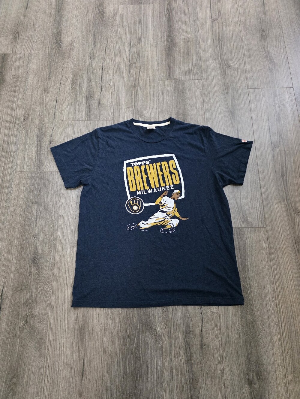 Homage Milwaukee Brewers Topps Card Graphic Mens Size XL